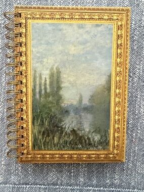 The Banks of the Seine by Claude Monet  Studio Gold-Framed notebook 250 pages